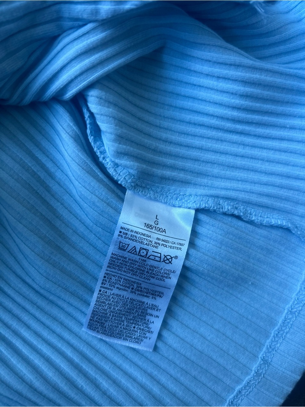 Old Navy Light Blue Ribbed Button-Up Tank - Picture 4 of 6